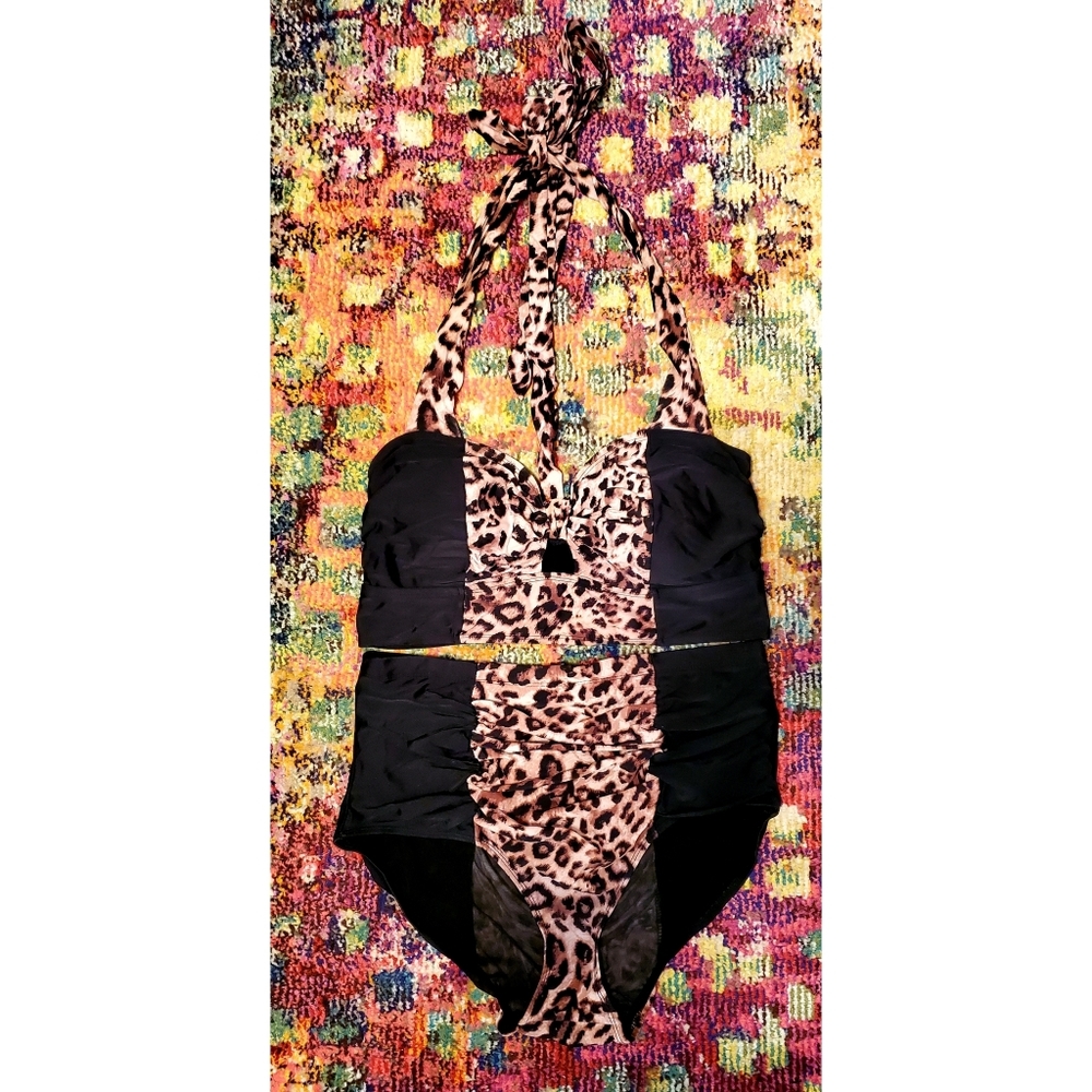 Torrid Black & Cheetah Bikini